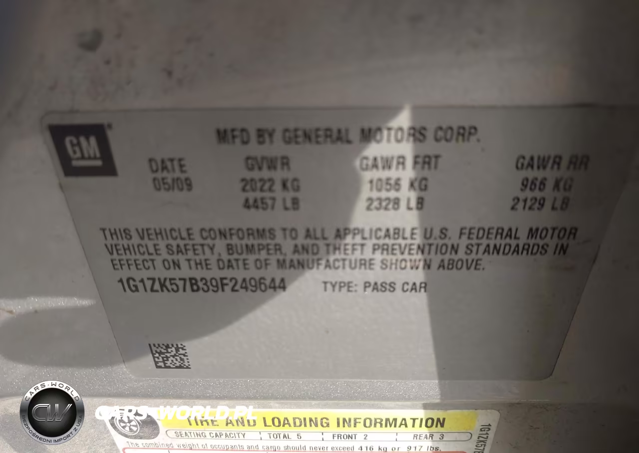2009 Chevrolet Malibu Ltz VIN:1G1ZK57B39F249644 - 9