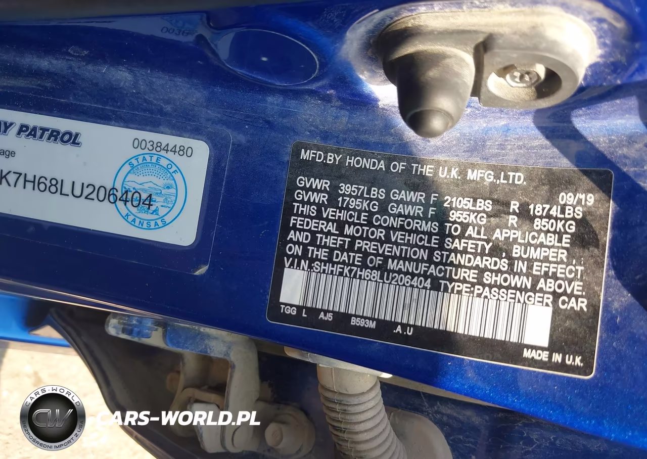 2020 Honda Civic Ex VIN:SHHFK7H68LU206404 - 9
