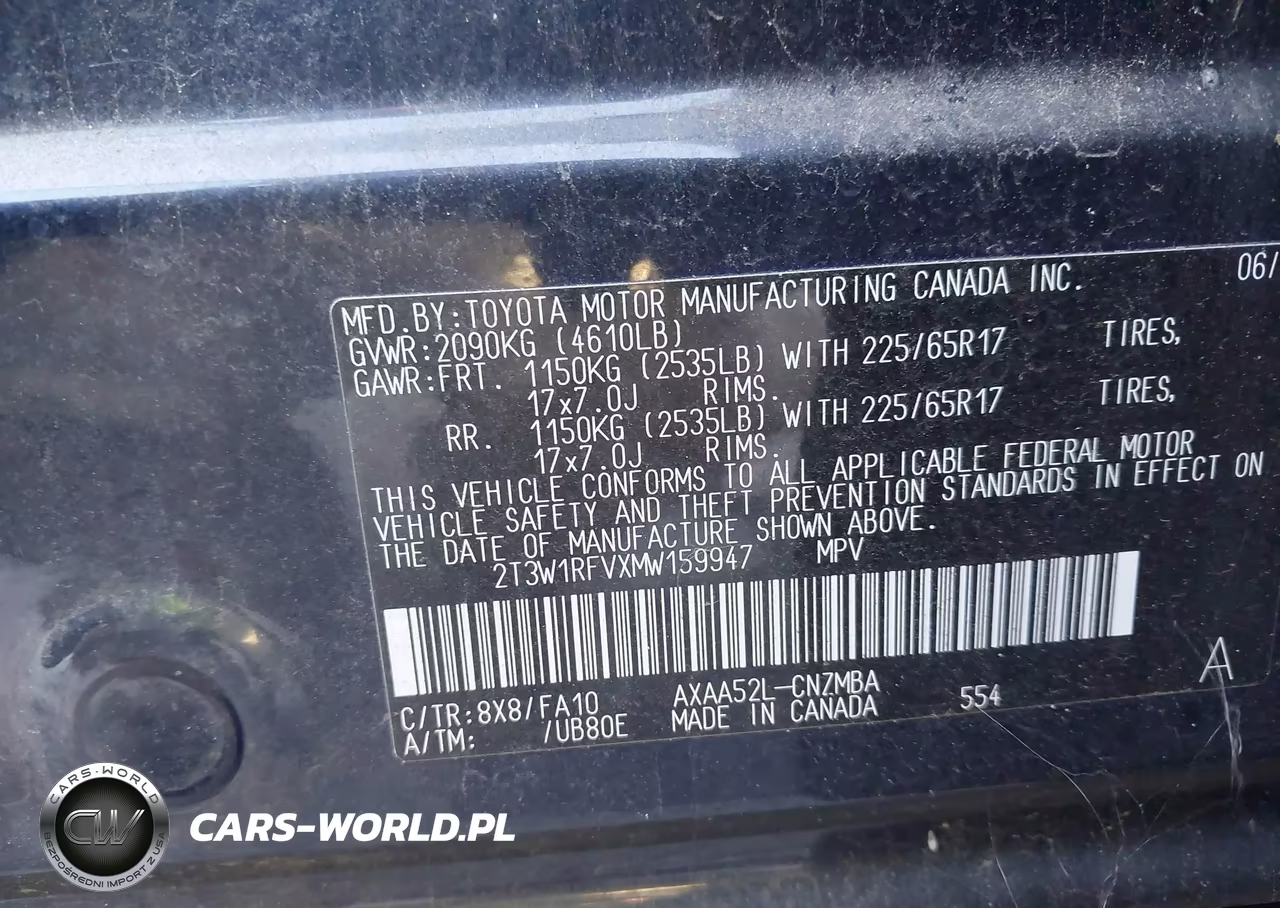2021 Toyota Rav4 Xle VIN:2T3W1RFVXMW159947 - 9