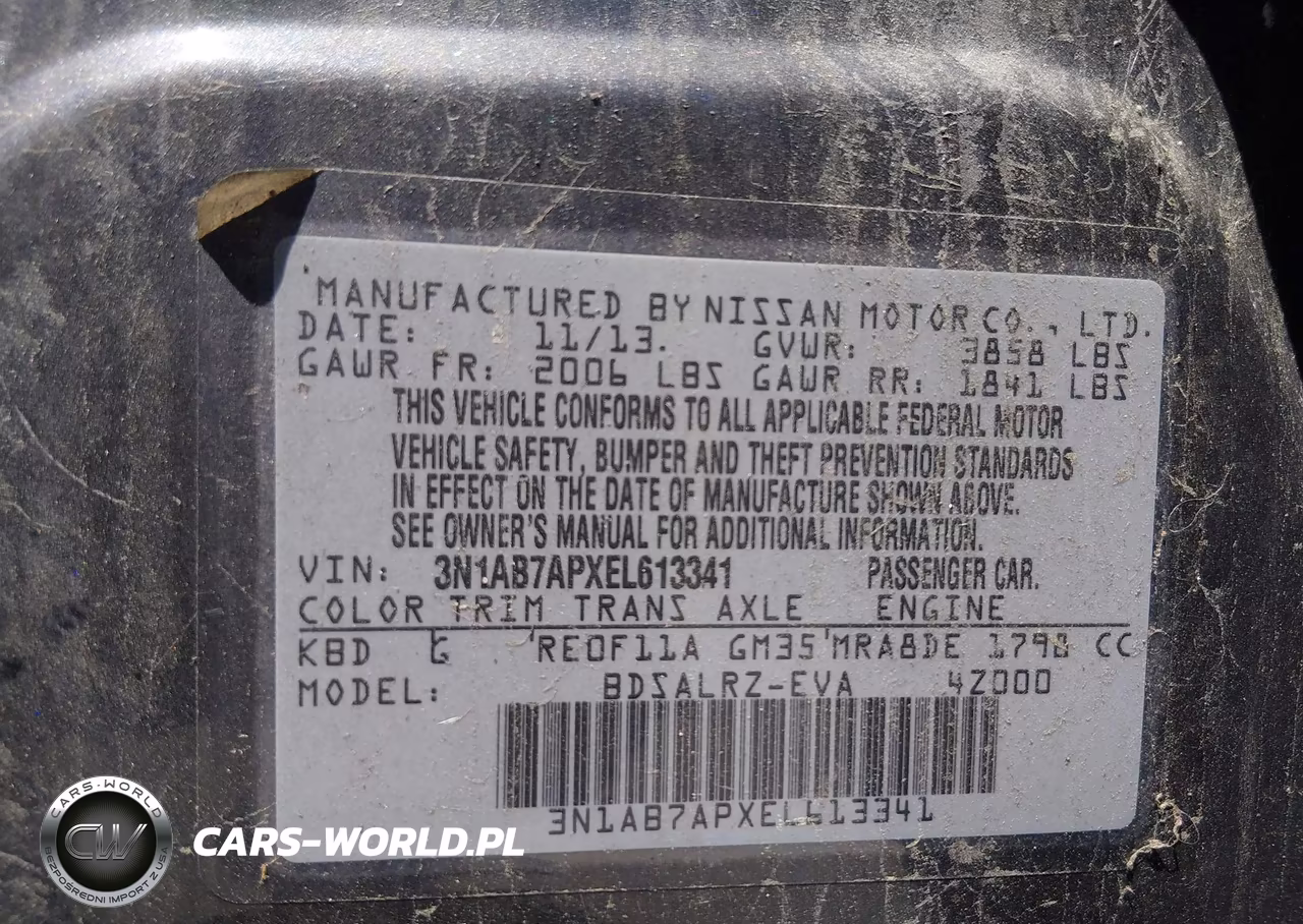 2014 Nissan Sentra Sr VIN:3N1AB7APXEL613341 - 9
