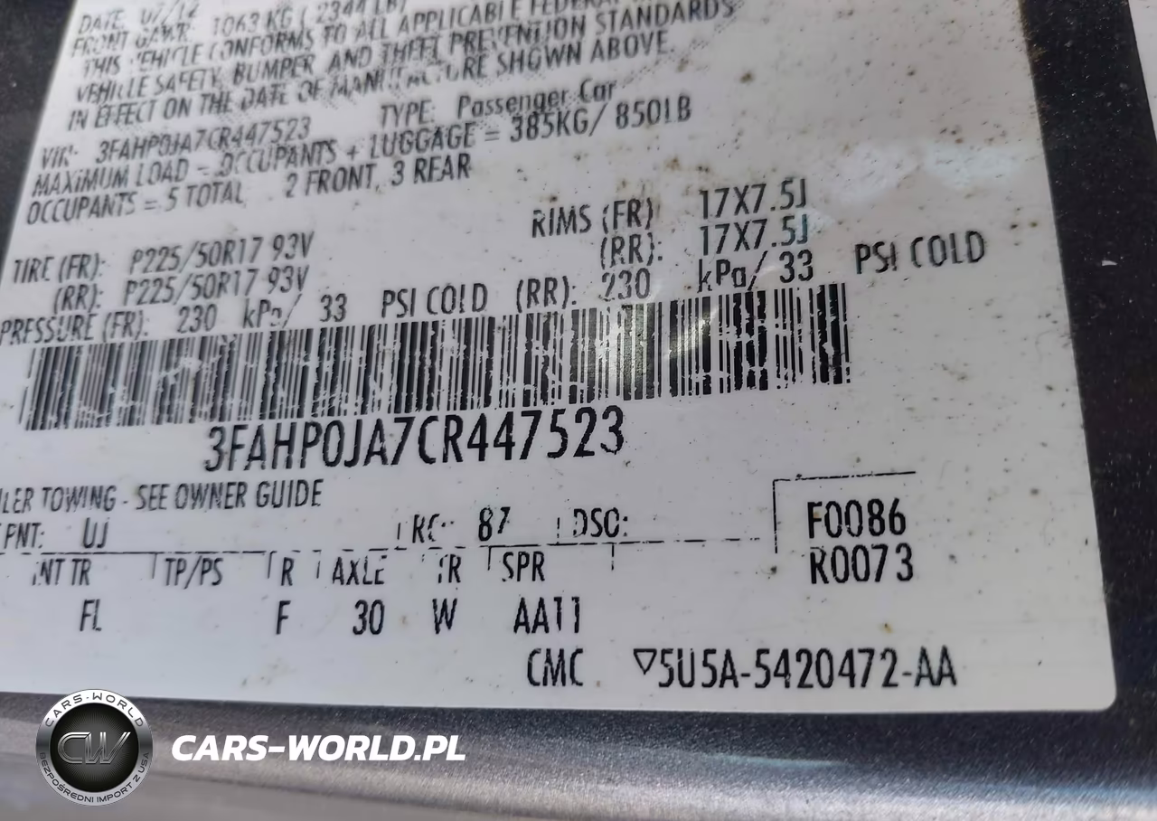 2012 Ford Fusion Sel VIN:3FAHP0JA7CR447523 - 9