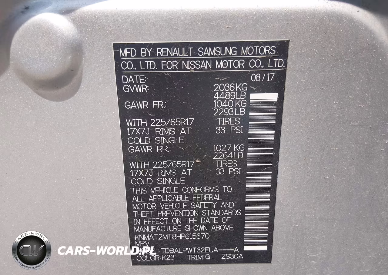 2017 Nissan Rogue S VIN:KNMAT2MT8HP615670 - 9