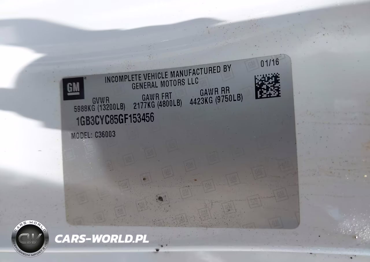 2016 Chevrolet Silverado 3500Hd Chassis Wt VIN:1GB3CYC85GF153456 - 8