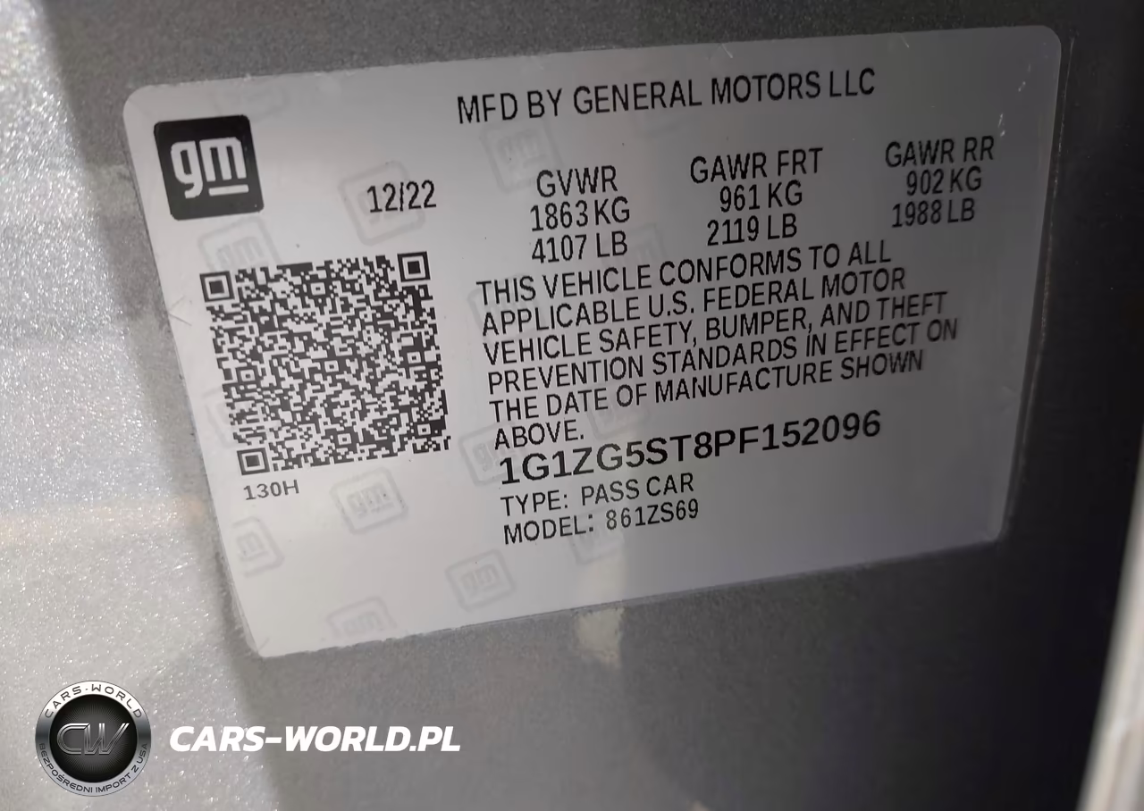 2023 Chevrolet Malibu Fwd Rs VIN:1G1ZG5ST8PF152096 - 9