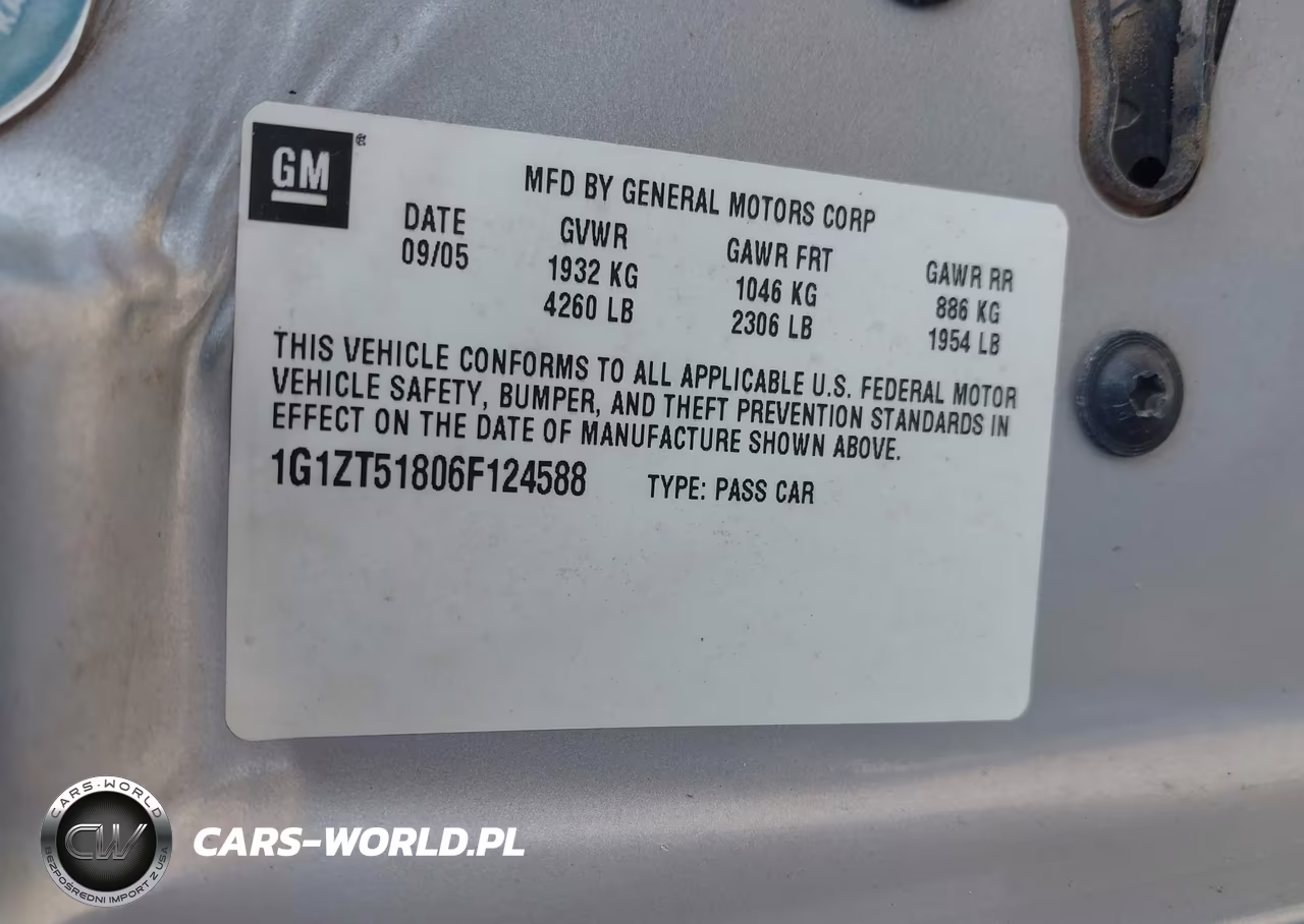 2006 Chevrolet Malibu Lt VIN:1G1ZT51806F124588 - 9