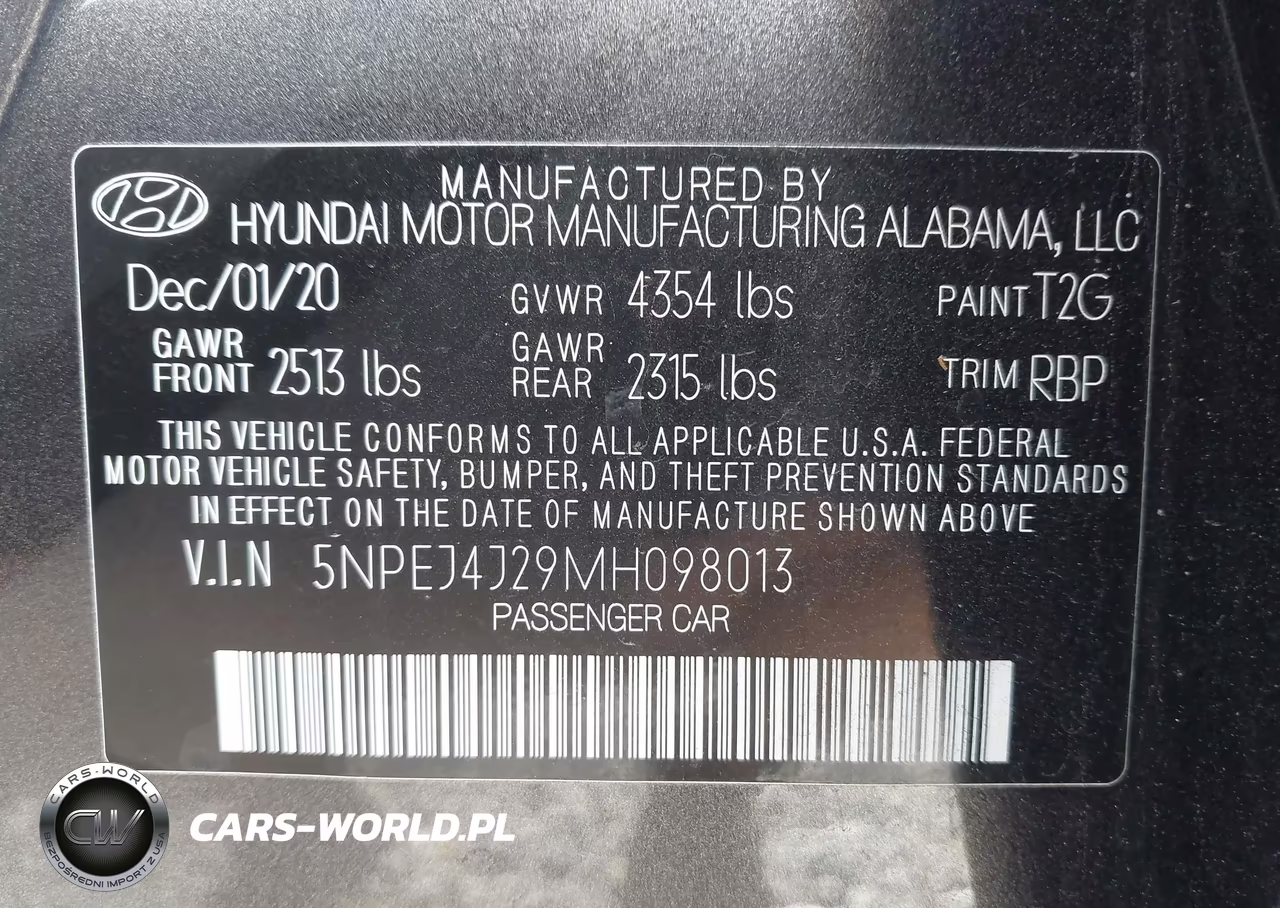2021 Hyundai Sonata Sel Plus VIN:5NPEJ4J29MH098013 - 9