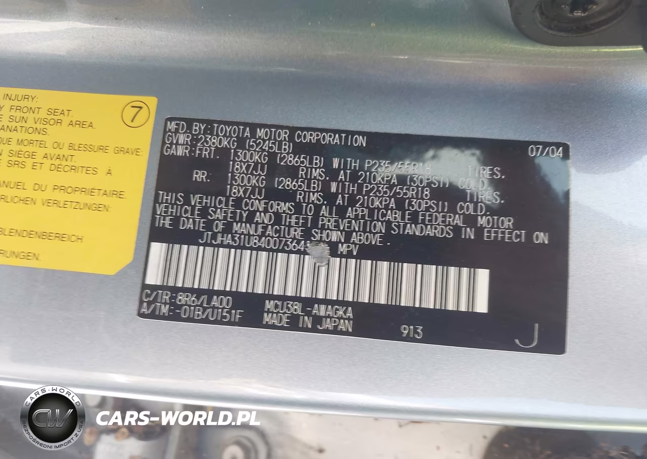 2004 Lexus Rx 330 VIN:JTJHA31U840073641 - 9