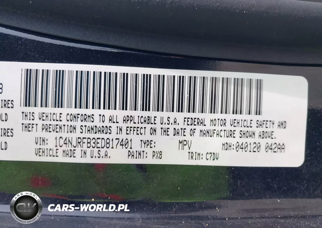 2014 Jeep Patriot Latitude VIN:1C4NJRFB3ED817401 - 9