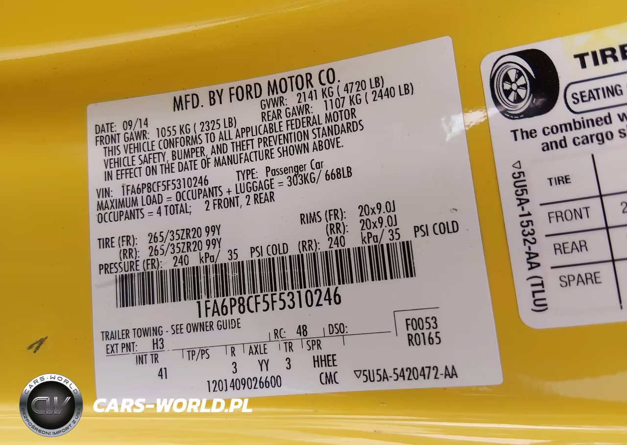 2015 Ford Mustang Gt Premium VIN:1FA6P8CF5F5310246 - 9