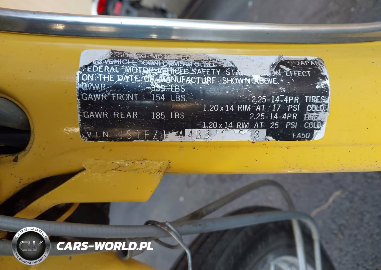 1981 Suzuki Fa50 Mzd VIN:JS1FZ11A4B3102698 - 14