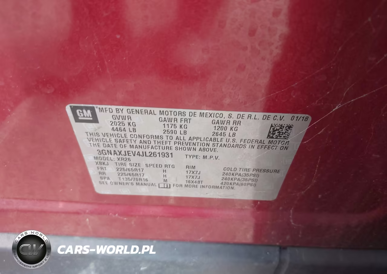2018 Chevrolet Equinox Lt VIN:3GNAXJEV4JL261931 - 9