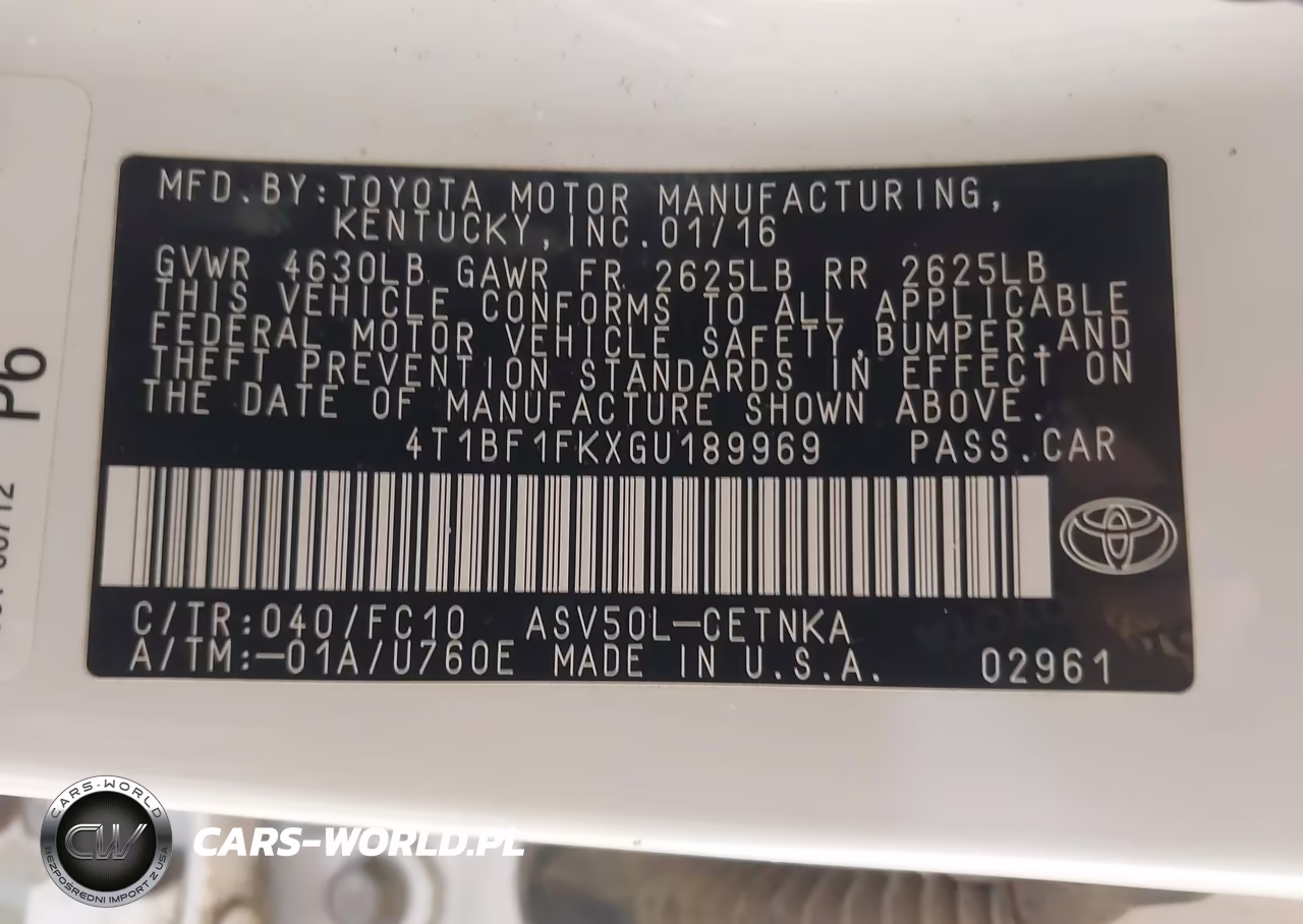 2016 Toyota Camry Le VIN:4T1BF1FKXGU189969 - 9
