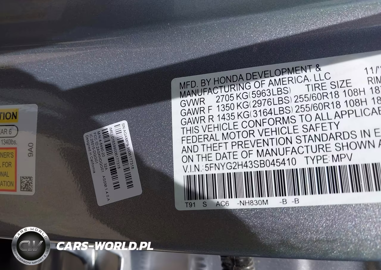 2025 Honda Pilot Ex-L VIN:5FNYG2H43SB045410 - 9