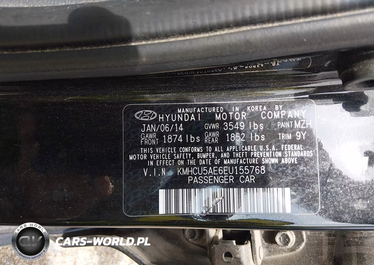 2014 Hyundai Accent Se VIN:KMHCU5AE6EU155768 - 9