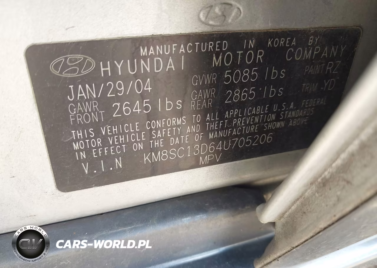 2004 Hyundai Santa Fe Gls VIN:KM8SC13D64U705206 - 9