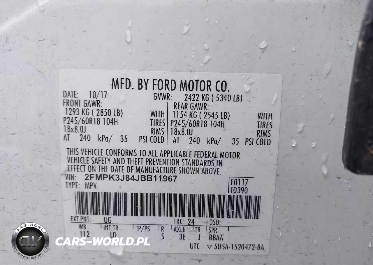 2018 Ford Edge Sel VIN:2FMPK3J84JBB11967 - 9