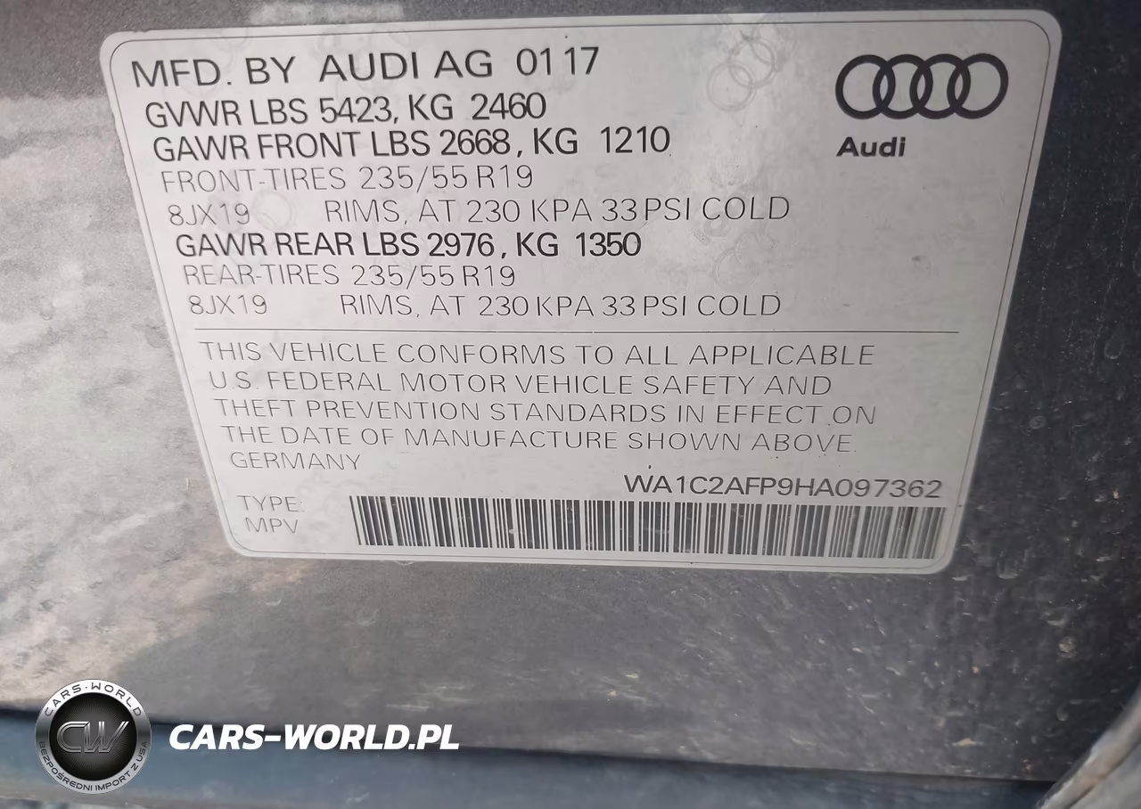 2017 Audi Q5 2.0T Premium VIN:WA1C2AFP9HA097362 - 9