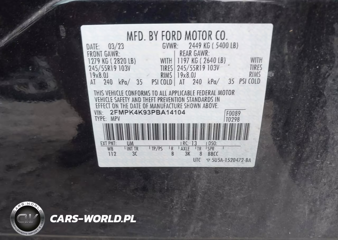 2023 Ford Edge Titanium VIN:2FMPK4K93PBA14104 - 9