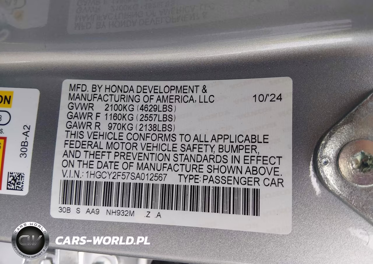 2025 Honda Accord Hybrid Sport VIN:1HGCY2F57SA012567 - 9