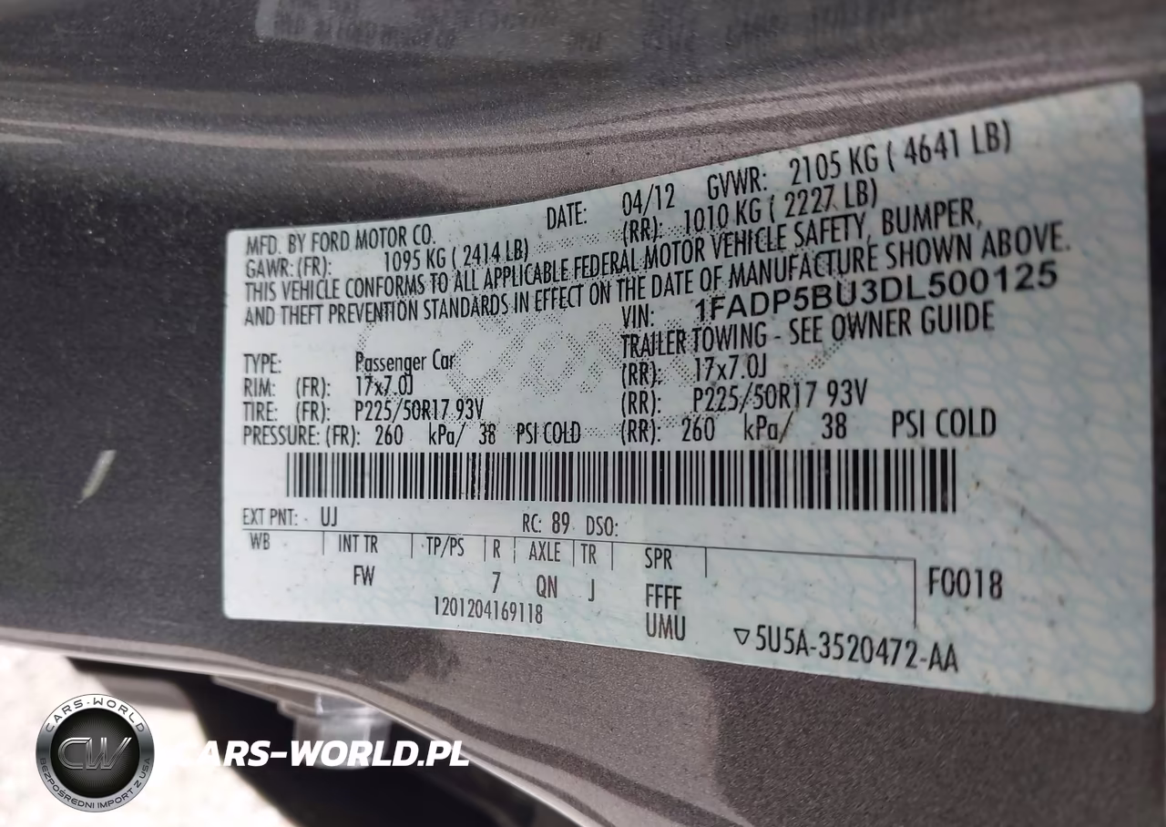 2013 Ford C-Max Hybrid Sel VIN:1FADP5BU3DL500125 - 9