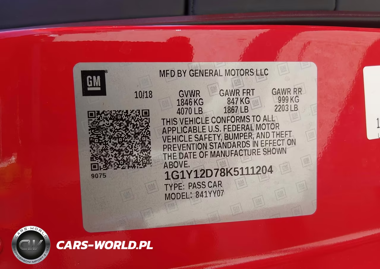 2019 Chevrolet Corvette Grand Sport VIN:1G1Y12D78K5111204 - 9