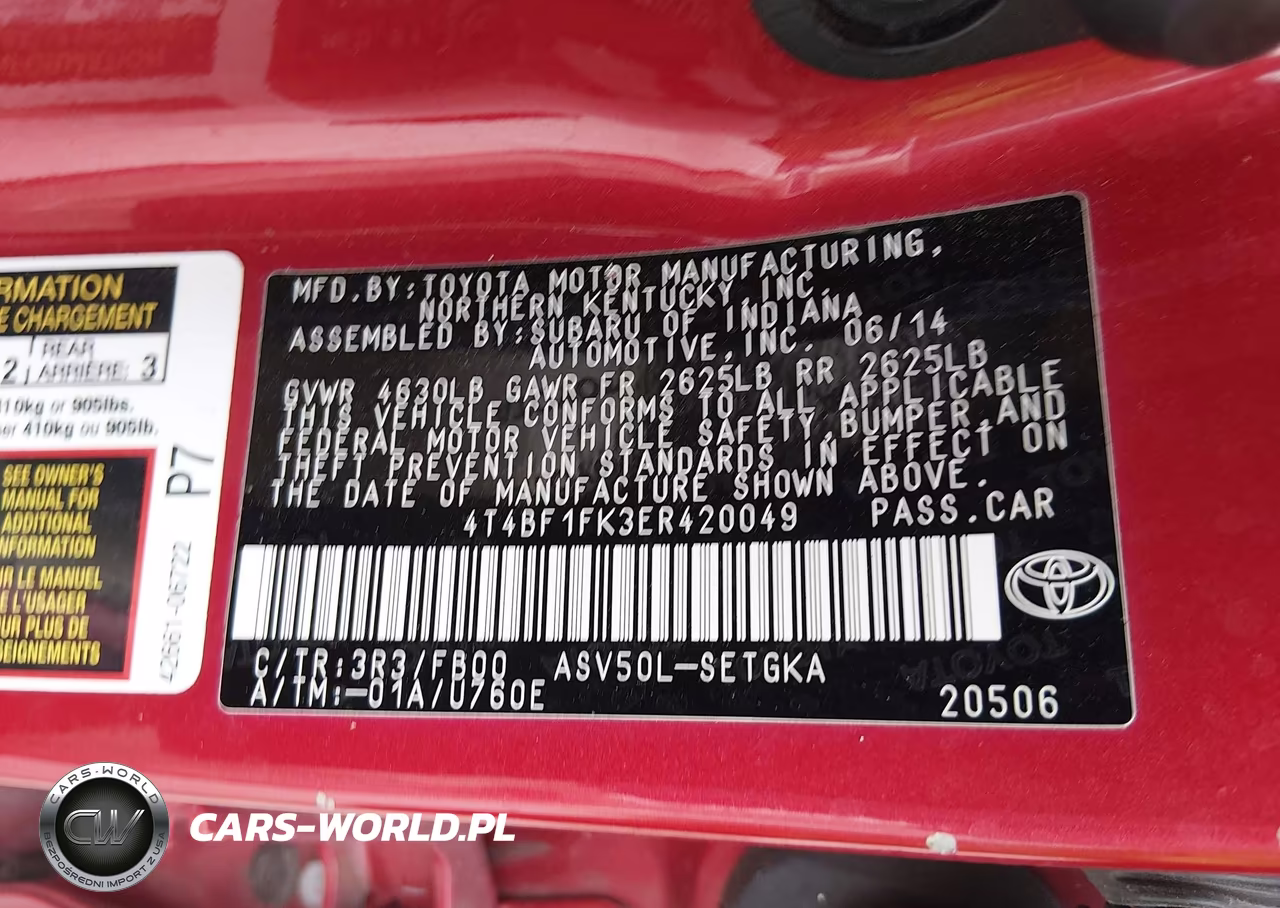 2014 Toyota Camry Xle VIN:4T4BF1FK3ER420049 - 9
