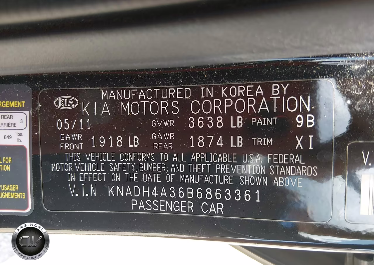 2011 Kia Rio Lx VIN:KNADH4A36B6863361 - 9