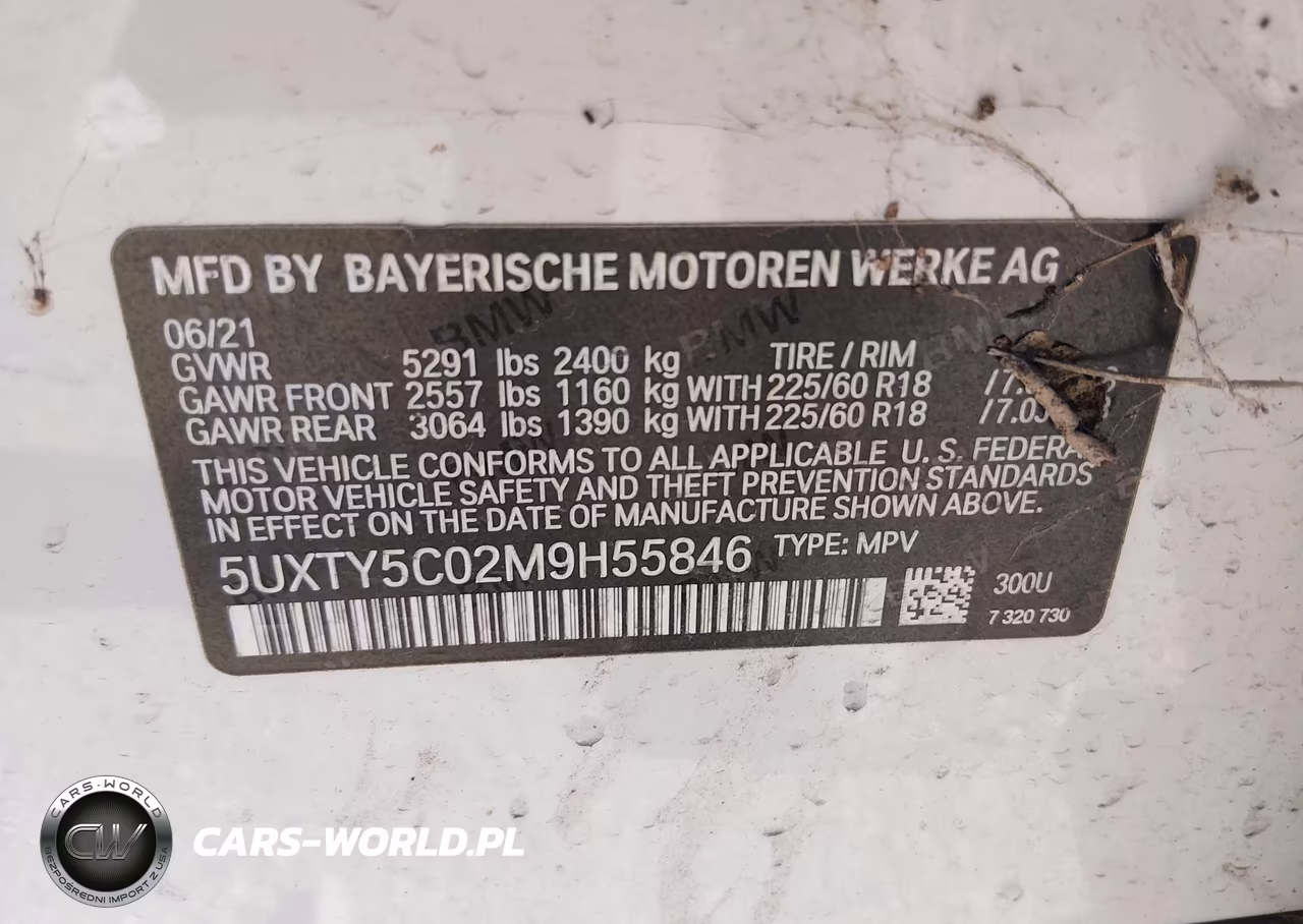 2021 BMW X3 xDrive30I VIN:5UXTY5C02M9H55846 - 9