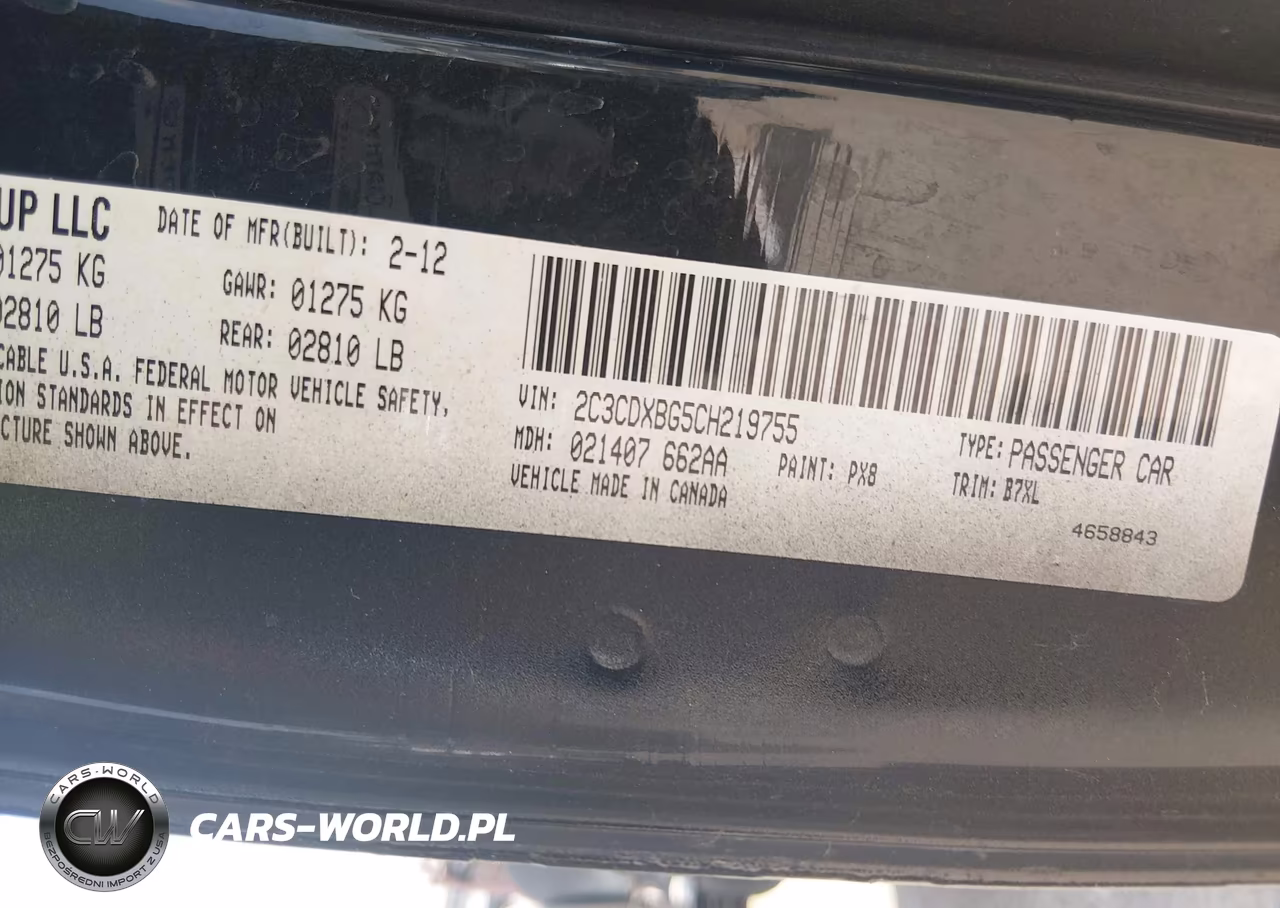 2012 Dodge Charger Se VIN:2C3CDXBG5CH219755 - 9