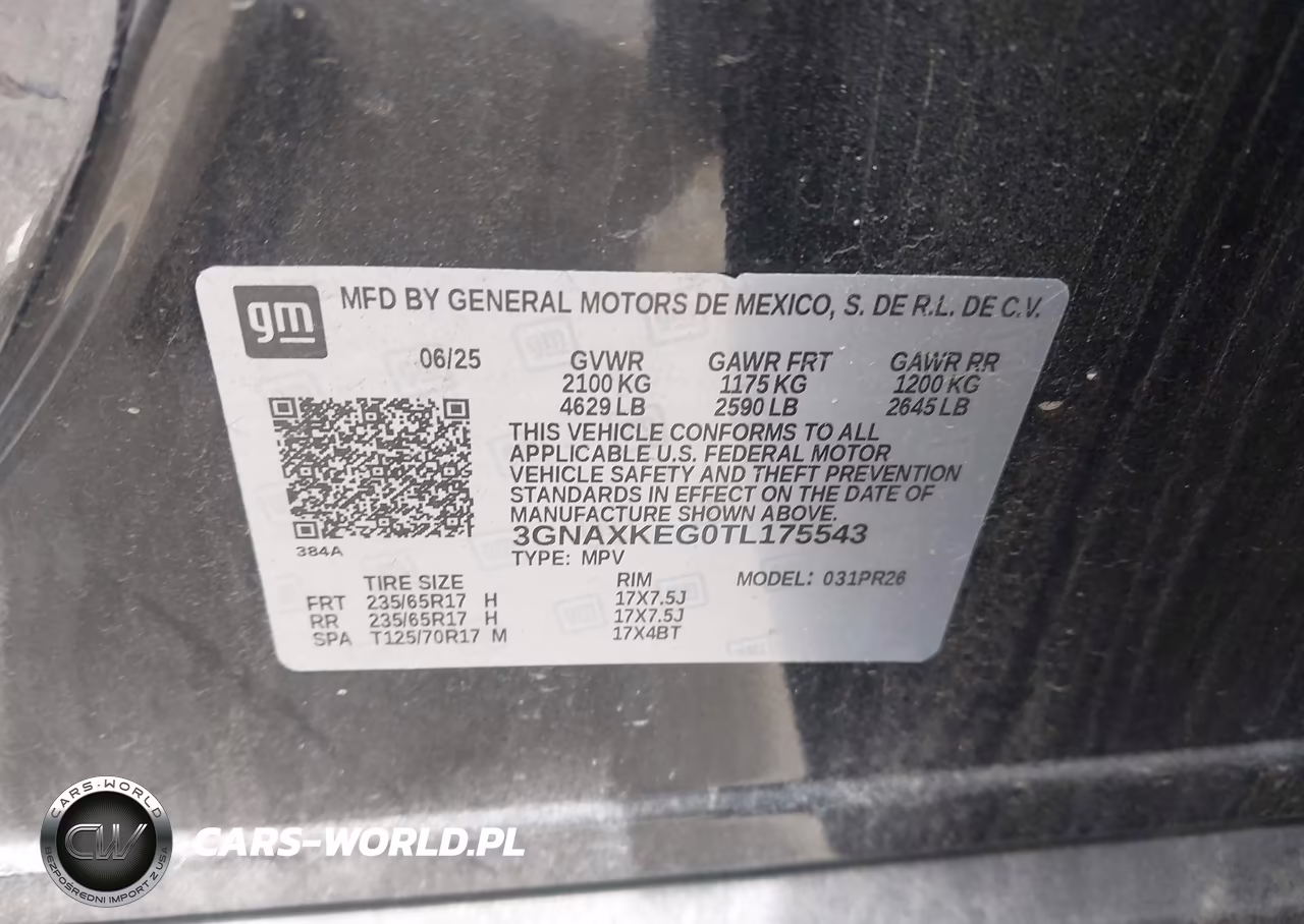 2026 Chevrolet Equinox Fwd Activ VIN:3GNAXKEG0TL175543 - 9