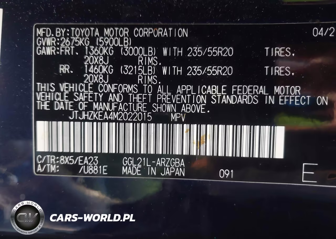 2021 Lexus Rx 350L VIN:JTJHZKEA4M2022015 - 9
