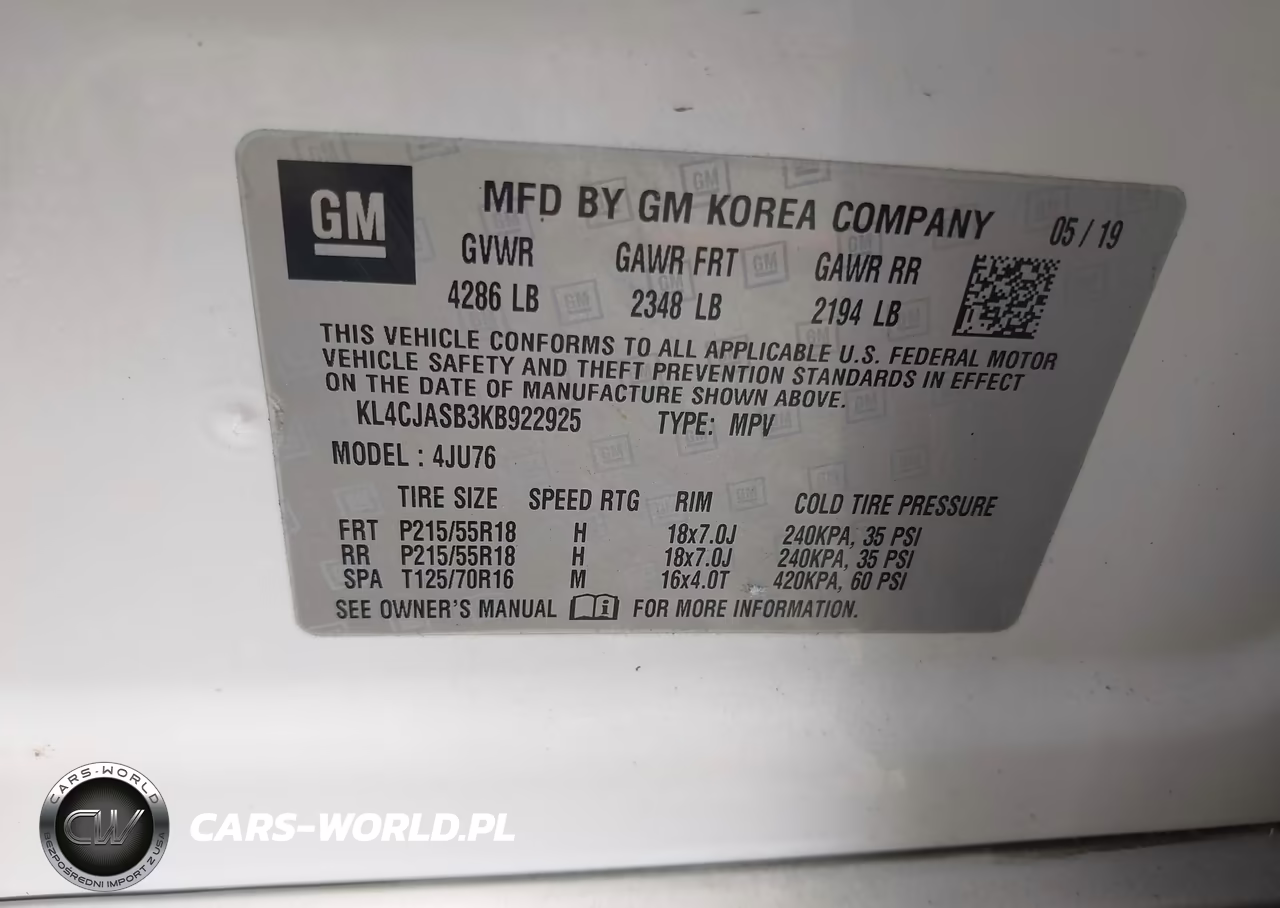 2019 Buick Encore Fwd Preferred VIN:KL4CJASB3KB922925 - 9