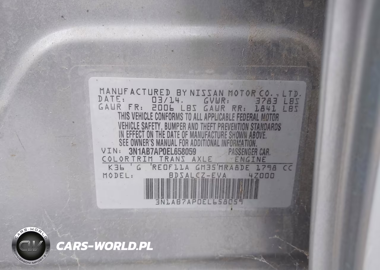 2014 Nissan Sentra S VIN:3N1AB7AP0EL658059 - 9