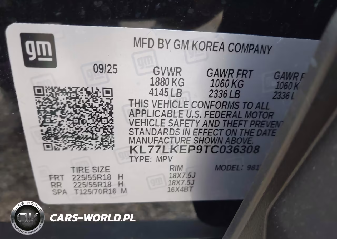 2026 Chevrolet Trax Fwd Activ VIN:KL77LKEP9TC036308 - 9