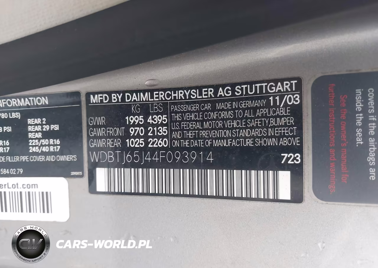 2004 Mercedes-Benz Clk 320 VIN:WDBTJ65J44F093914 - 9