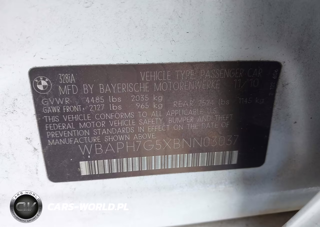 2011 BMW 328I VIN:WBAPH7G5XBNN03037 - 9