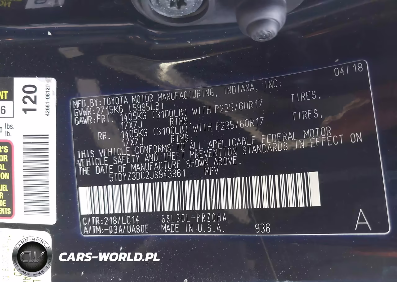 2018 Toyota Sienna Xle VIN:5TDYZ3DC2JS943861 - 9