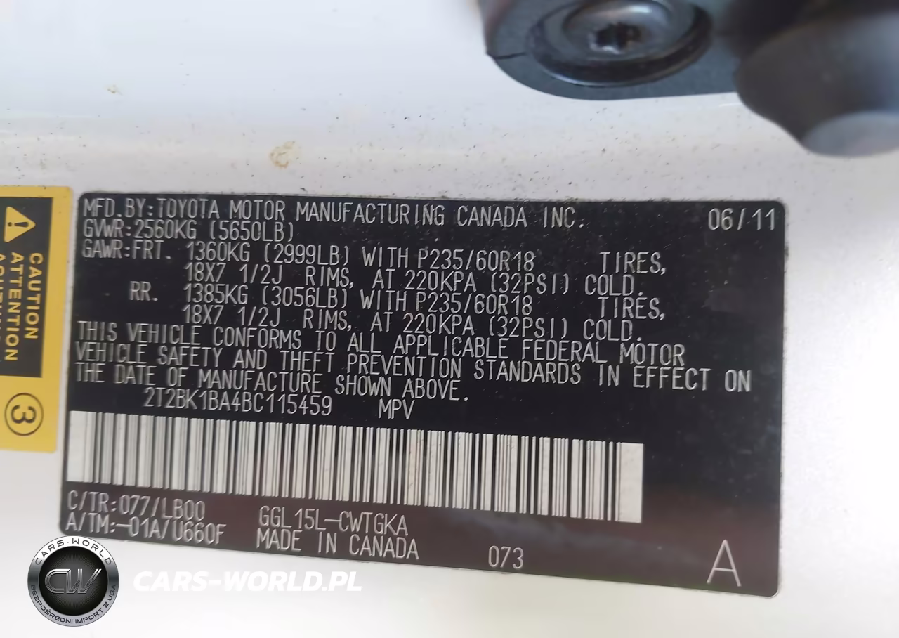 2011 Lexus Rx 350 VIN:2T2BK1BA4BC115459 - 9