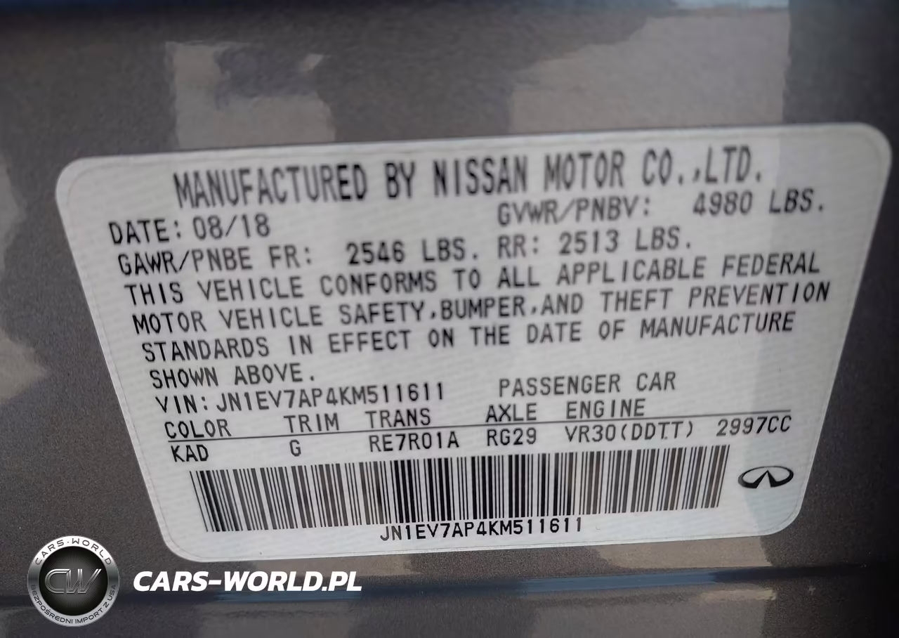 2019 Infiniti Q50 3.0T Luxe VIN:JN1EV7AP4KM511611 - 9