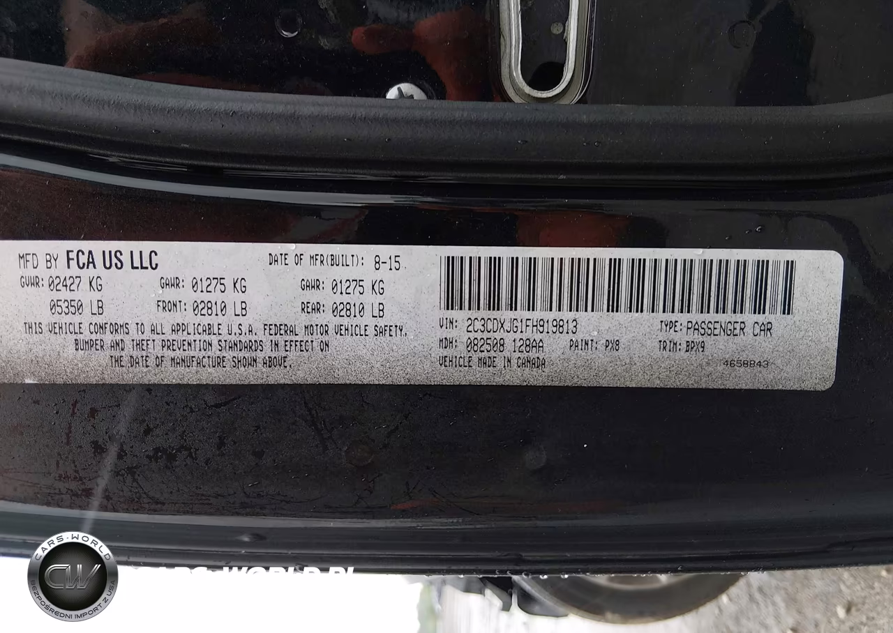 2015 Dodge Charger Sxt VIN:2C3CDXJG1FH919813 - 9