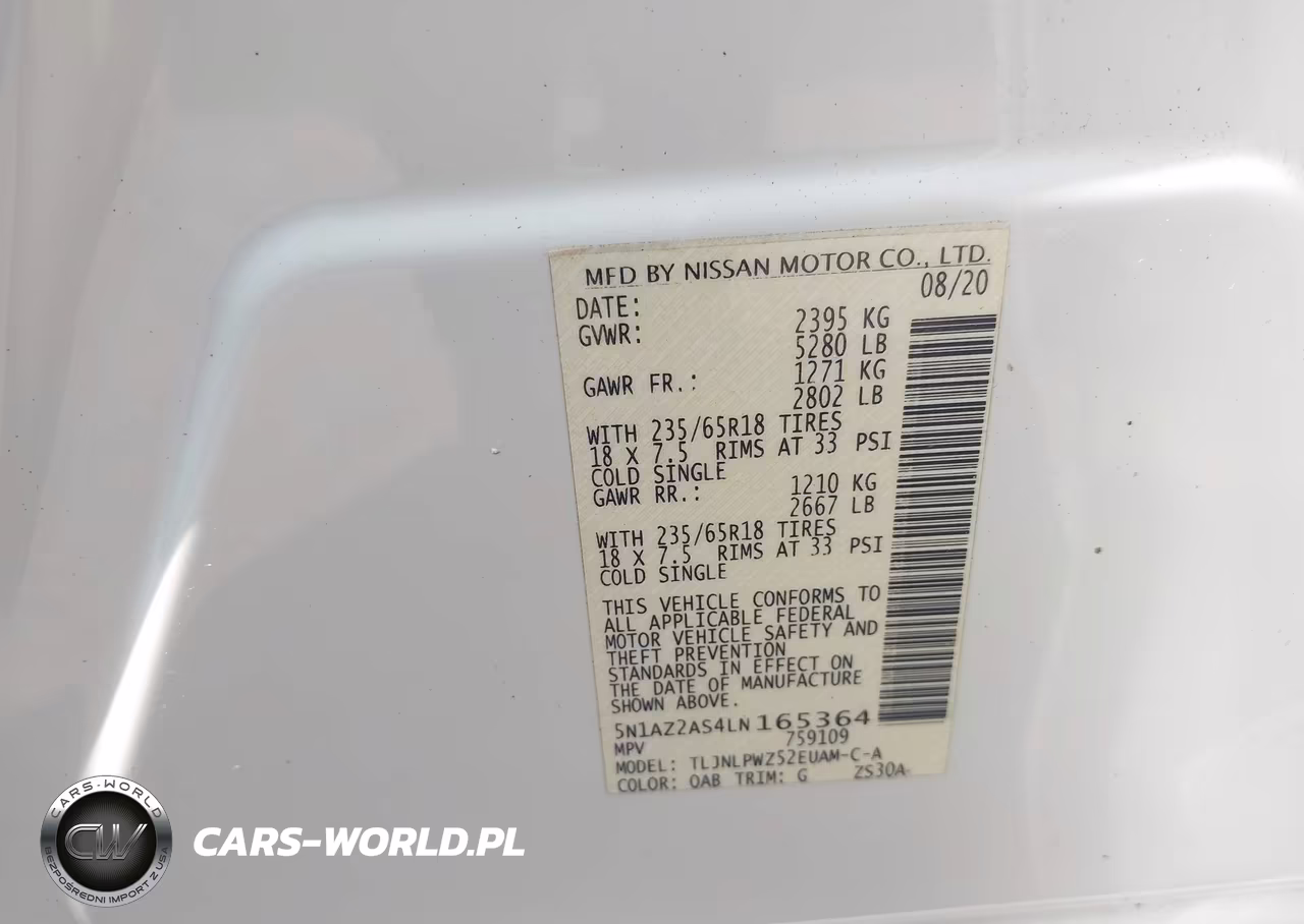 2020 Nissan Murano S Intelligent Awd VIN:5N1AZ2AS4LN165364 - 9