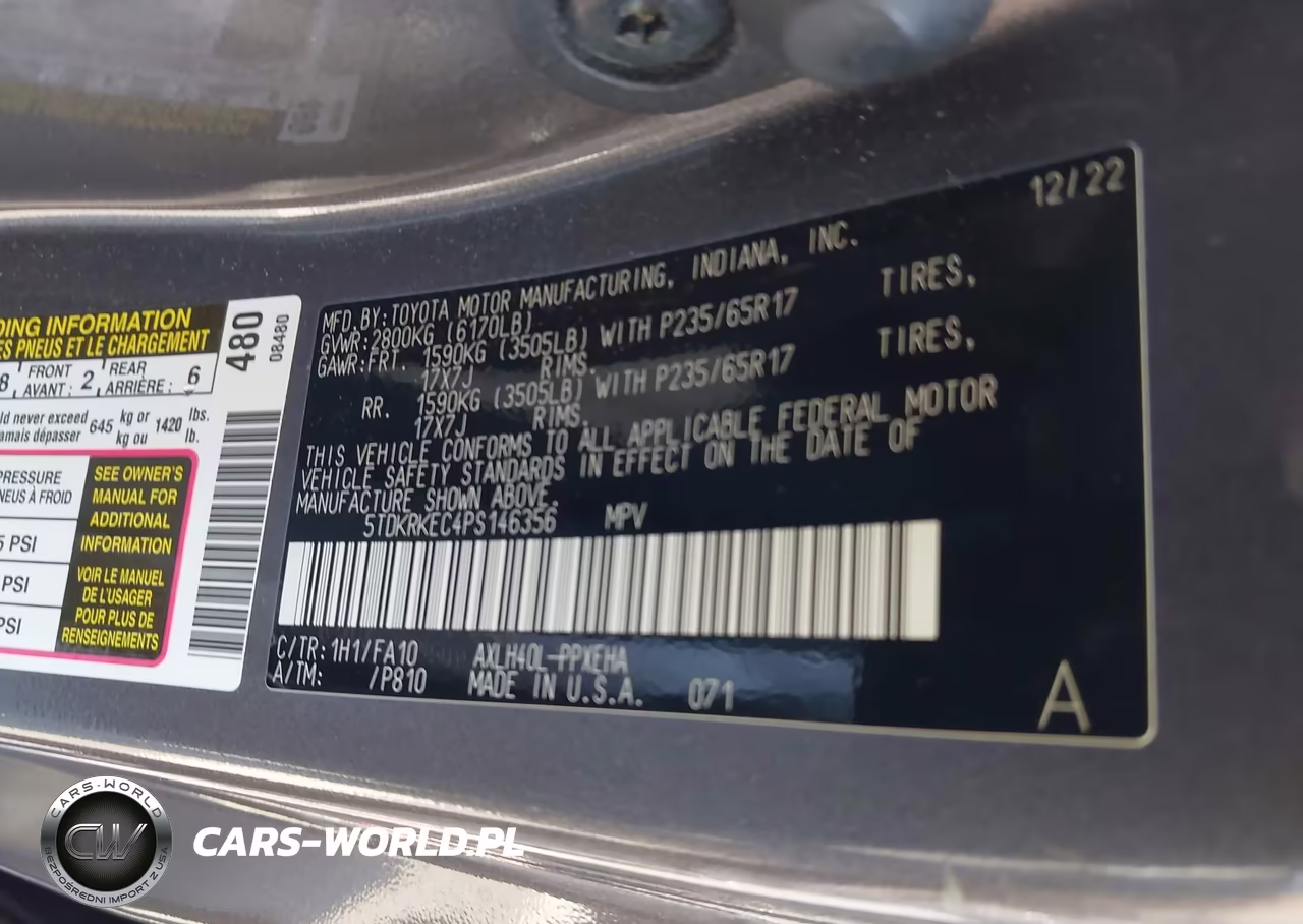2023 Toyota Sienna Le VIN:5TDKRKEC4PS146356 - 9
