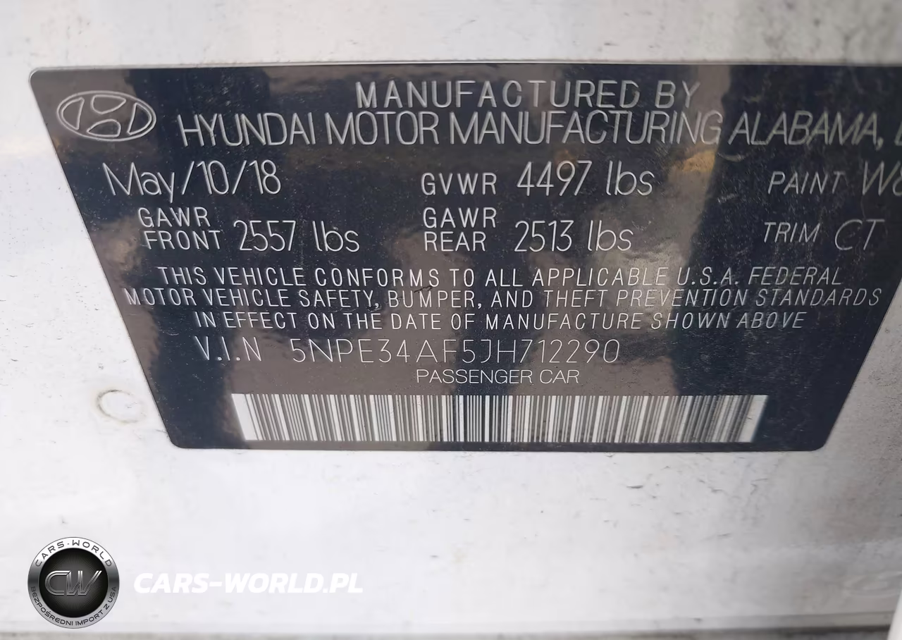 2018 Hyundai Sonata Sel+ VIN:5NPE34AF5JH712290 - 9