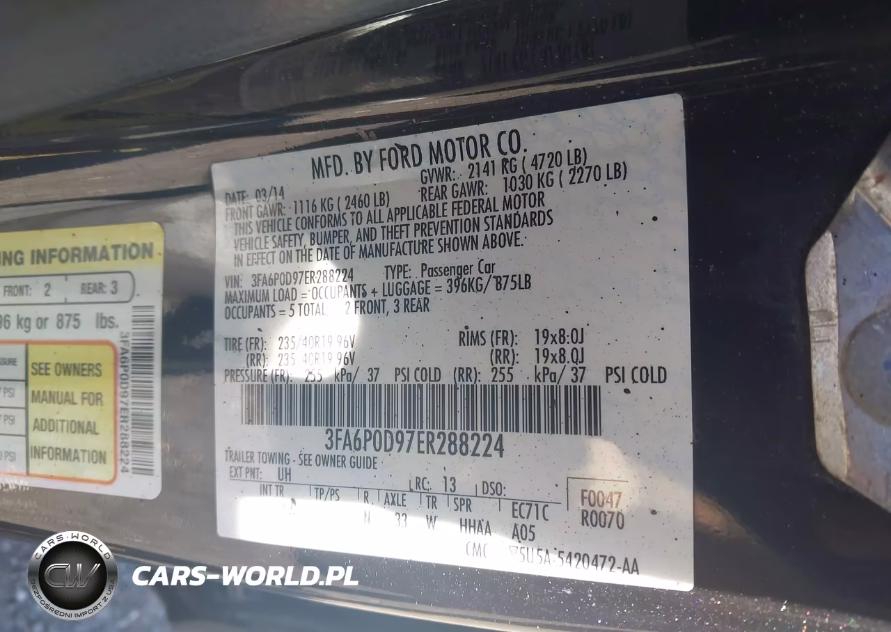 2014 Ford Fusion Titanium VIN:3FA6P0D97ER288224 - 9