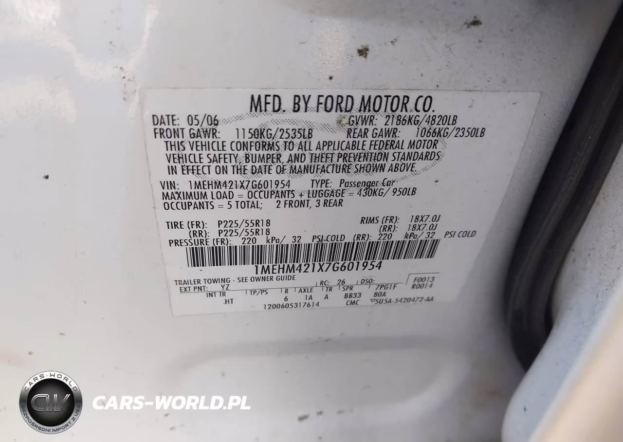 2007 Mercury Montego Premier VIN:1MEHM421X7G601954 - 9