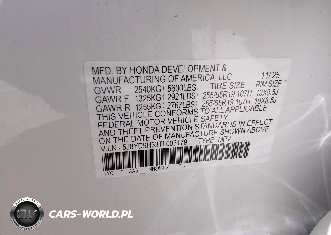 2026 Acura Mdx Standard VIN:5J8YD9H33TL003179 - 9