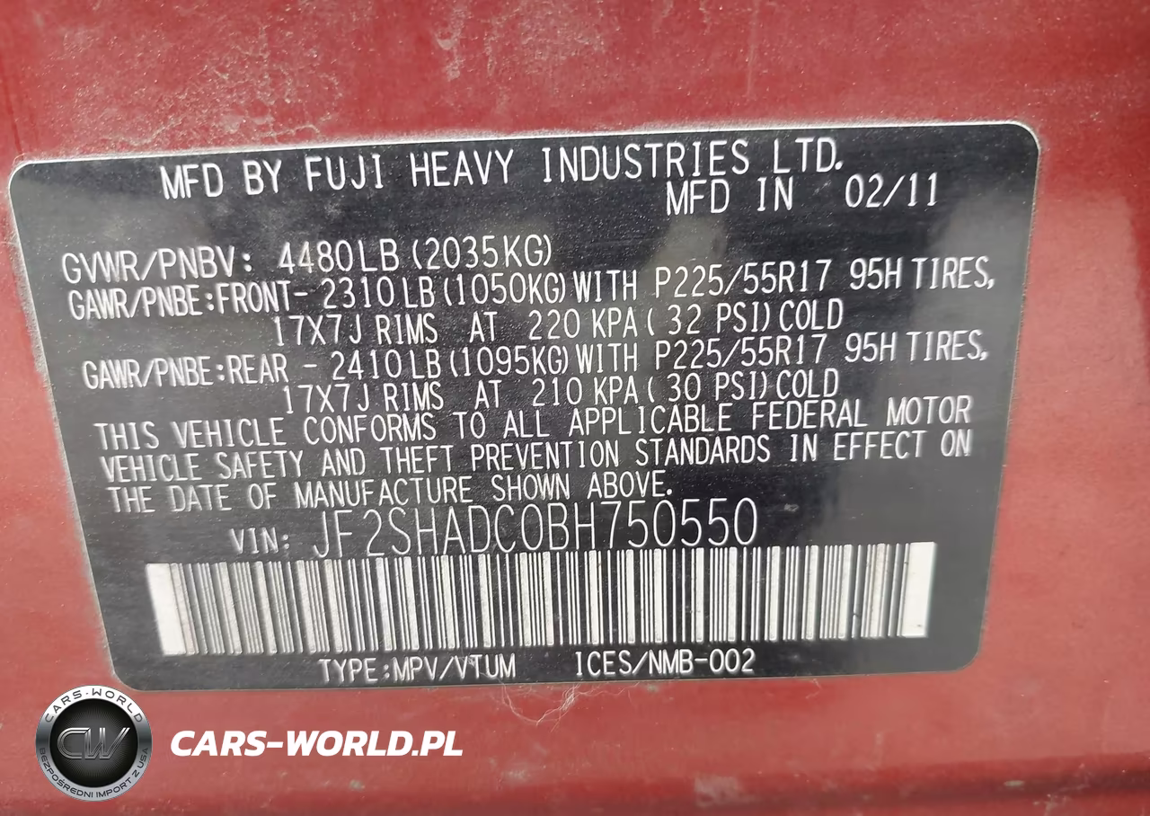 2011 Subaru Forester 2.5X Premium VIN:JF2SHADC0BH750550 - 9