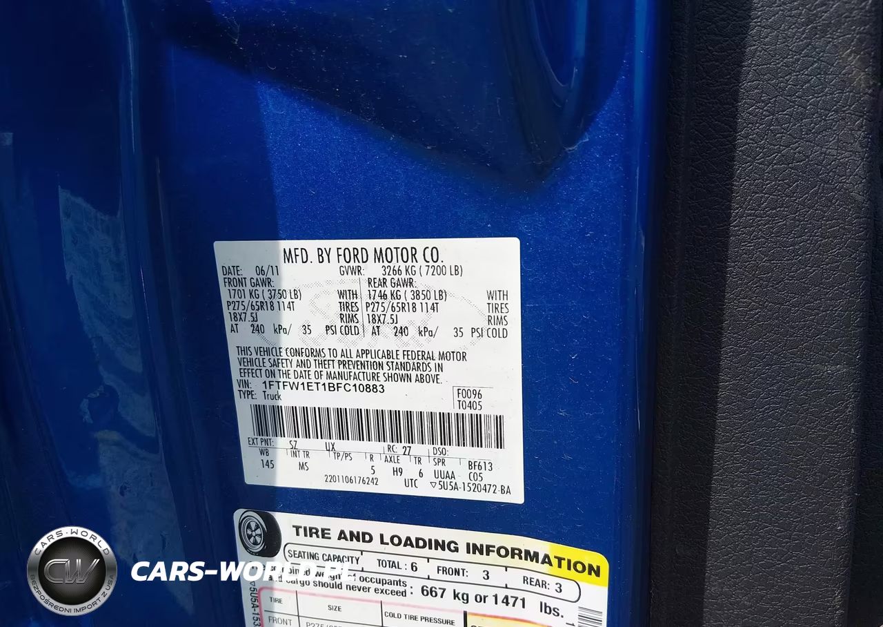2011 Ford F-150 Xlt VIN:1FTFW1ET1BFC10883 - 9