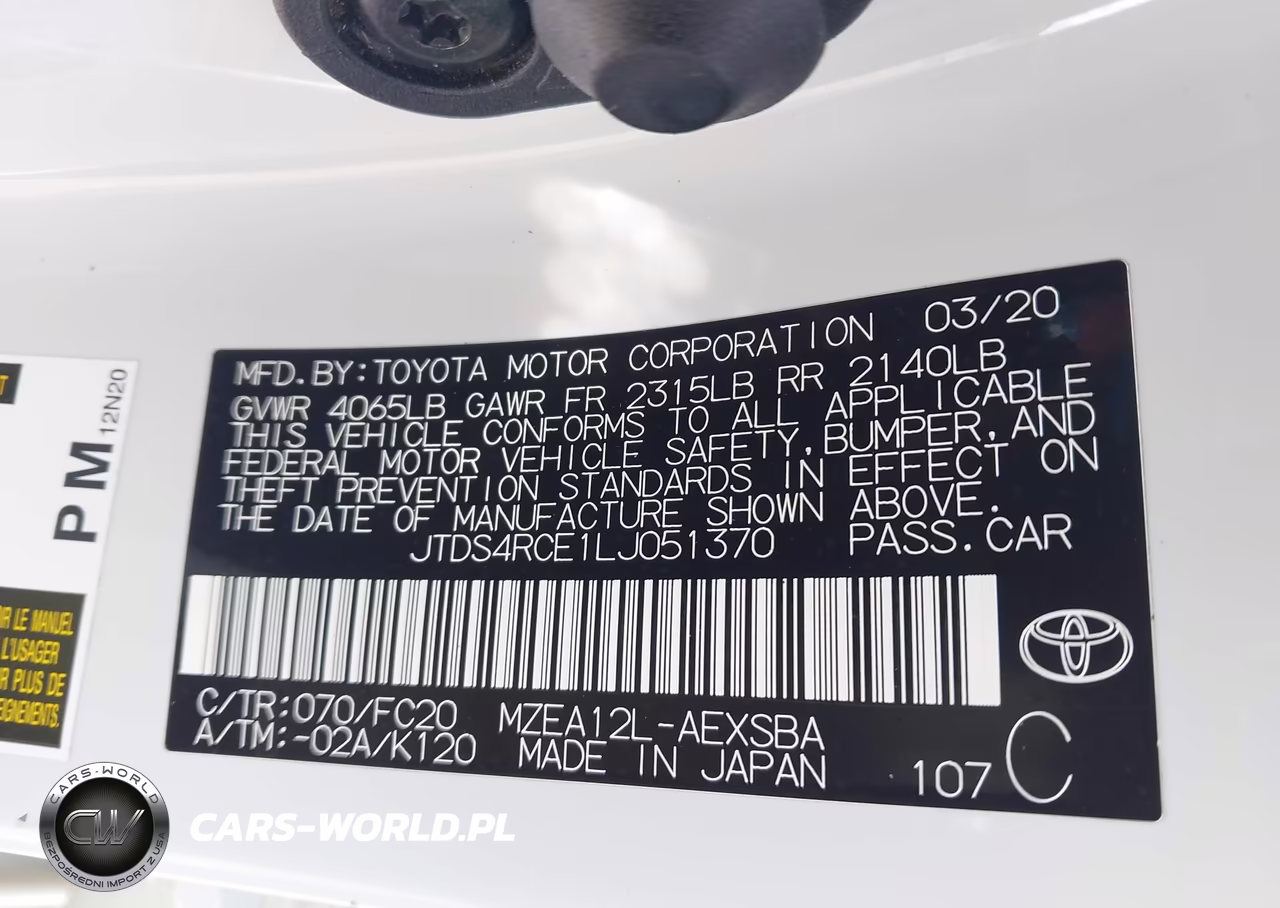2020 Toyota Corolla Se VIN:JTDS4RCE1LJ051370 - 9