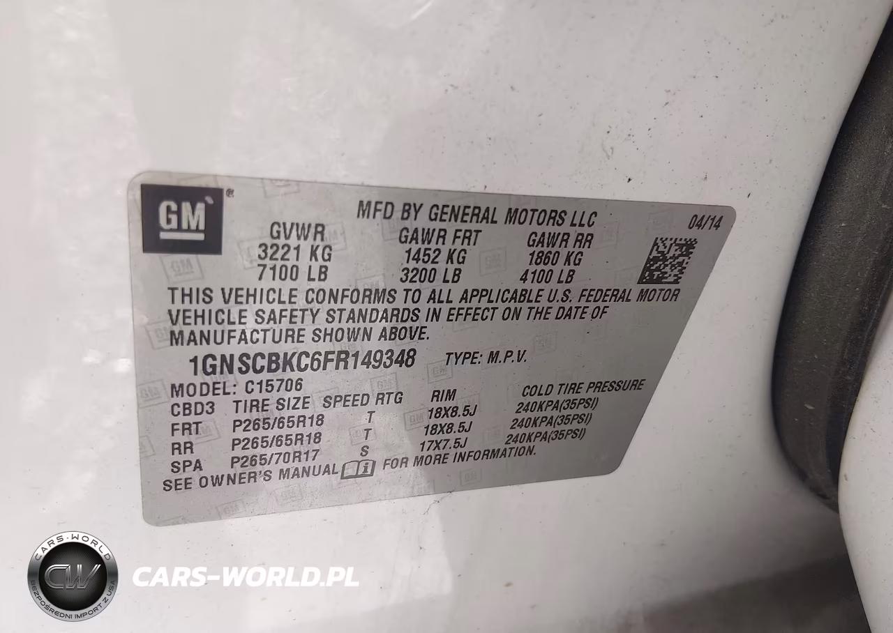 2015 Chevrolet Tahoe Lt VIN:1GNSCBKC6FR149348 - 9